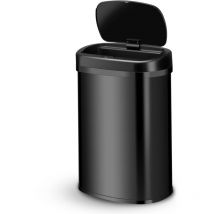 Automatik Mülleimer mit Sensor 50L - elektrischer Abfalleimer, Bewegungssensor, automatischer Deckel, wasserdicht, rechteckig, Küche - Schwarz