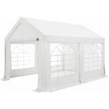 Juskys - Partyzelt Gala 3 x 4 m - UV-Schutz Plane, flexible Seitenwände - Pavillon stabil, groß - Outdoor Party Garten - Zelt Festzelt Weiß