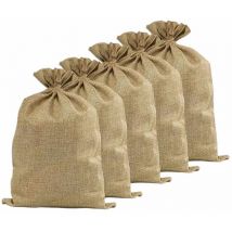 Jute-Sack 50 cm x h 70 cm strapazierfähig und wiederverwendbar 5er-Set