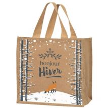 Jutebeutel Bonjour Winter 37 X 23 X 36 Cm - Ohne Marke