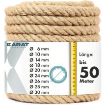 Floordirekt - Juteseil Arnold Robustes Naturprodukt aus 100 % Jute Für Sport, Hobby & Bastelarbeiten ø 10 mm Länge: 30 m