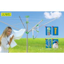 Juwel - Séchoir parapluie Novaplus 600 Lift Séchoir à linge + tendeur automatique, prise de terre
