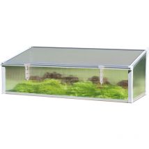 Thermo Frühbeet 130x60 cm Hohlkammerplatten UV-beständig transparent - Juwel