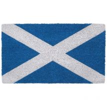JVL - Eco-Friendly Latex Backed Coir Doormat, 40x70cm, Scottish Flag