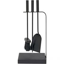 JVL - Belmont Contemporary Fireside Companion Curve Tool set, 3 Pieces, Steel, Black