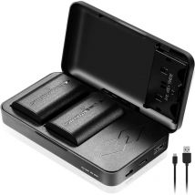 2X LP-E6 LP-E6N LP-E6NH Batteries avec Chargeur de Batterie Multifonction pour Canon eos r, eos R5, eos 90D, eos 60D, 70D, 80D, 5D ii, 5D iii, 5D