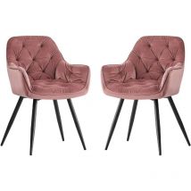 Exit Toys - jymtom chaise Futurefurniture. ensemble de 2 chaises de salle à manger, chaises de salle à manger,Siège rembourrée, velours, pieds en