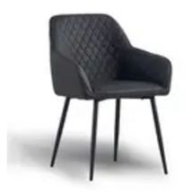 JYMTOM Lot de 2 Fauteuil,Chaises en Cuir Synthétique avec Accoudoirs et des Pieds en Métal de Salle à Manger ou de Bureau