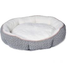 K cama para mascota, redonda 57 x 52 x 16 cm menta-gris