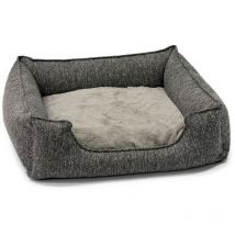 K cama perro theo 65 x 60 x 20 cm gris oscuro
