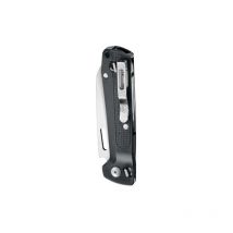 Leatherman - Multiherramienta free K2 Gray, ideal para uso diario y aventura, 8 funciones, hoja de navaja 420HC, diseño ergonómico, apertura con una