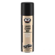 K2 - Laca Acrílica Rápido Secado Negra Mate 500ml, pintura para vehículos y superficies, acabado mate de alta durabilidad, secado rápido, protección