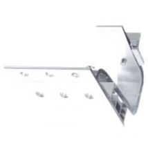 Dachhaken CrossHook 3S – Aluminium EN AW-6063 T66 – 3-fache Höheneinstellung – Breite 100 mm – Länge 124 mm – Höhe 25,9 mm