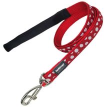Chadog - Correa para perro red dingo rojo puntos (1,5 x 120 cm)