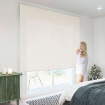 Kaaten - Estor Enrollable Screen Apertura 10% Medidas 135x250 Color: Blanco Lino Fabricado en Europa Garantía 3 años