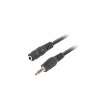 Kabel Lanberg Stereo-Klinke 3,5 mm Stecker auf Klinke 3,5 mm Buchse schwarz 1,5 m