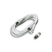 Kabel-tv 3 mt+ 2 stecker + adapter weiß farbe 36080
