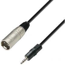 Kabel Xlr 3p Stecker A Klinke 3,5 Stereo 1m Adam 3star K3bwm0100