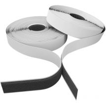 Nastro con Chiusura a Strappo Autoadesivo – 20 mm x 5 m – Nastro a uncino e Nastro ad asola, Nastro con Chiusura a Strappo, Hook & Loop, Nero, Top