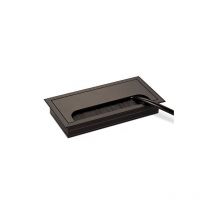 Kabeldurchlass Cavo Kabeldose eckig 160 x 80 mm schwarz eloxiert