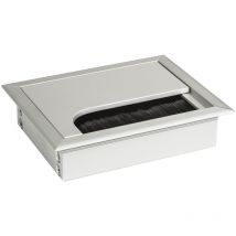 Kabeldurchlass Cavo Kabeldose eckig 100 x 80 mm Silber eloxiert