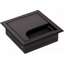 2er Pack - Kabeldurchlass Cavo Kabeldose eckig 80 x 80 mm schwarz eloxiert