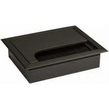 2er Pack - Kabeldurchlass Cavo Kabeldose eckig 100 x 80 mm Silber eloxiert