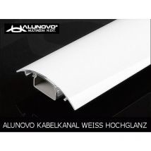 HW90-100 Kabelkanal (l x b x h) 1000 x 80 x 20 mm 1 St. Weiß (glänzend) - Alunovo