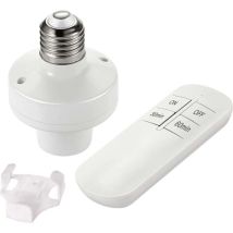 Kabellose Fernbedienungslampe, E27-fassung, Lampensockel, Funkschalter-set Mit Ein-/ausschalt-timer, Unterstützt Led-, Ventilator- Und Glühlampen (nur