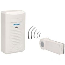 Drahtlose Türklingel – Reichweite 100 m – IP44 – 80 dB – Erweiterbar mit zusätzlichen Sendern – ORNO