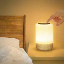 Kabellose, Per Touch Dimmbare Nachttischlampe, Batteriebetriebene Led, 4 Farbwechsel, 3 Helligkeiten, Wiederaufladbare Led Für Kinder, Mit Timer Für 