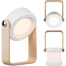 Kabellose Tischlampe, Wiederaufladbare, Tragbare Led-faltlaterne, Batteriebetriebene Leselampe, Multifunktionales, Dimmbares Nachtlicht, 