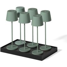 Led Tischlampen 6er Set Mit Ladeplatte Kelly H38cm