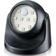 Kabelloser Led-fluter Für Den Innen- Und Außenbereich Mit Bewegungsmelder, Automatischer Ein-/ausschaltfunktion Und Akkubetrieb. Schwarz.