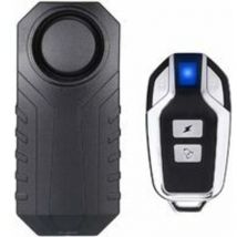 Kabelloser Motorrad-/Fahrrad-Sicherheits-Diebstahlalarm mit Fernbedienung, wasserdicht IP55, 113 dB super laut (schwarz)