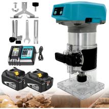 Teetok - Kabelloses elektrisches Handoberfräsenwerkzeug, kompatibel mit Makita 18-V-Akku, bürstenloser Oberfräsen-Trimmer, professioneller