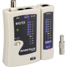 Basetech - Kabeltester BT-200 BT-200 Geeignet für RJ-45, RJ-11, bnc