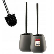 2x Brosse wc Céramique Grise - Kadax