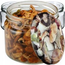 50x Pot en verre 330ml Mason Jars Confiture Miel avec bouchons à vis Fi82 - Kadax