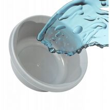 Bassine de lavage ronde en plastique mat - Robuste - Pour la salle de bain - Polyvalent - Gris clair - 20 l, K9424 - Kadax