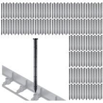 Broches d'ancrage pour agrotextiles bordures d'agrotextiles 200 pièces 25 cm solide - Kadax