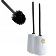 KADAX Brosse WC pour WC Ronde avec Récipient sur Pied, Lot de 2