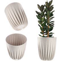 Cache Pot Eco + Insert Crème 19x22,5cm - Kadax