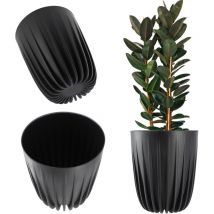 Cache-Pot Eco + Insert Noir 19x22,5cm - Kadax