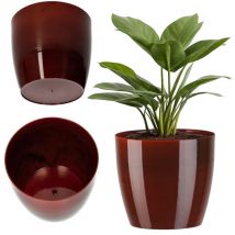 Cache-Pot pour Fleurs Plantes Rouge 18 cm - Kadax
