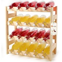 Casier à bouteilles de vin en bois 20 bouteilles Étagère à alcool - Kadax