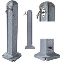 Kadax - Columna de agua de plástico, Columna de agua de jardín, Columna de agua de jardín, Columna de agua con grifo, Grifo independiente (Granito)