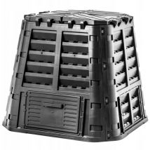 Composteur de Jardin 480L, Une Solution Écologique et Pratique pour Transformer Vos Déchets Organiques en Engrais Nature, Bac à Compost (Noir) - Kadax