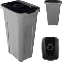 Kadax - Contenedor de Basura para Segregación Bote de Basura de 30 l con Tapa