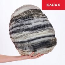 Coussin en velours 33x41 cm Galet Coussin décoratif à fermeture éclair Coussin décoratif fibre siliconée Coussin canapé coussin (modèle 16) - Kadax